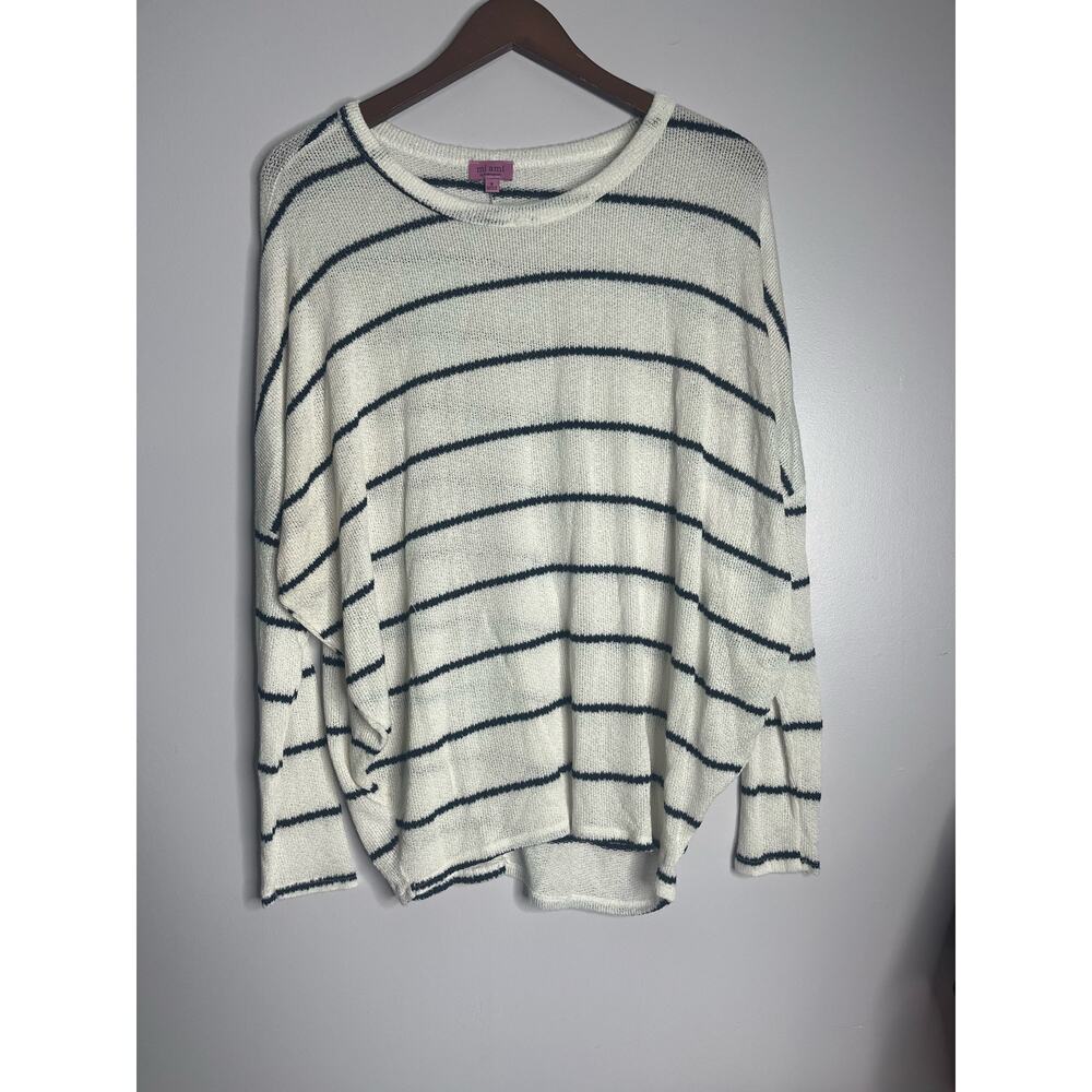 Mi Ami for Francesa Oversized Striped Boat Neck Sweater size Small
